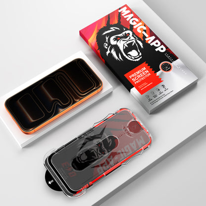 Displayschutzfolie aus gehärtetem Glas mit Blickschutzfilter für iPhone 14 – inklusive Applikator