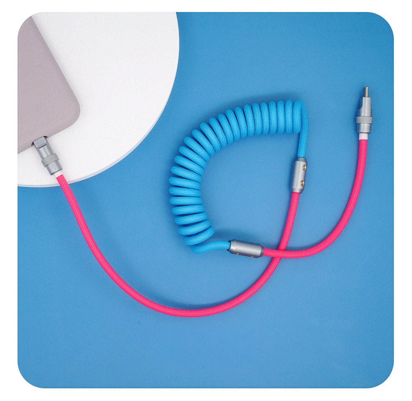 Spiral cable USB-A / USB-C 60W 2m