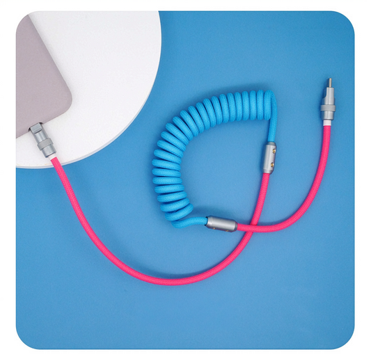 Spirálový kabel USB-A / Lightning 60W 2m