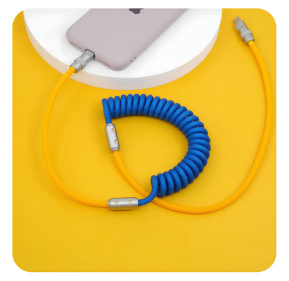 Spiral cable USB-A / USB-C 60W 2m