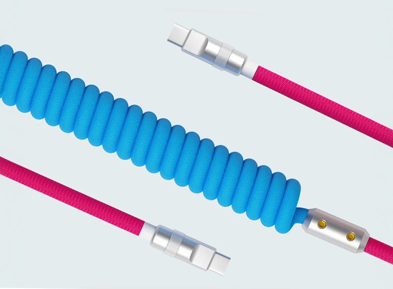 Spiral cable USB-A / USB-C 60W 2m