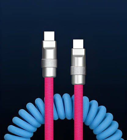 Spiral cable USB-A / USB-C 60W 2m