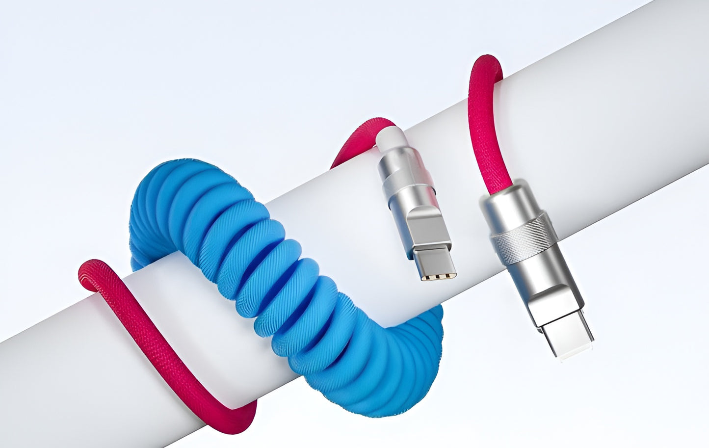 Spiral cable USB-A / USB-C 60W 2m