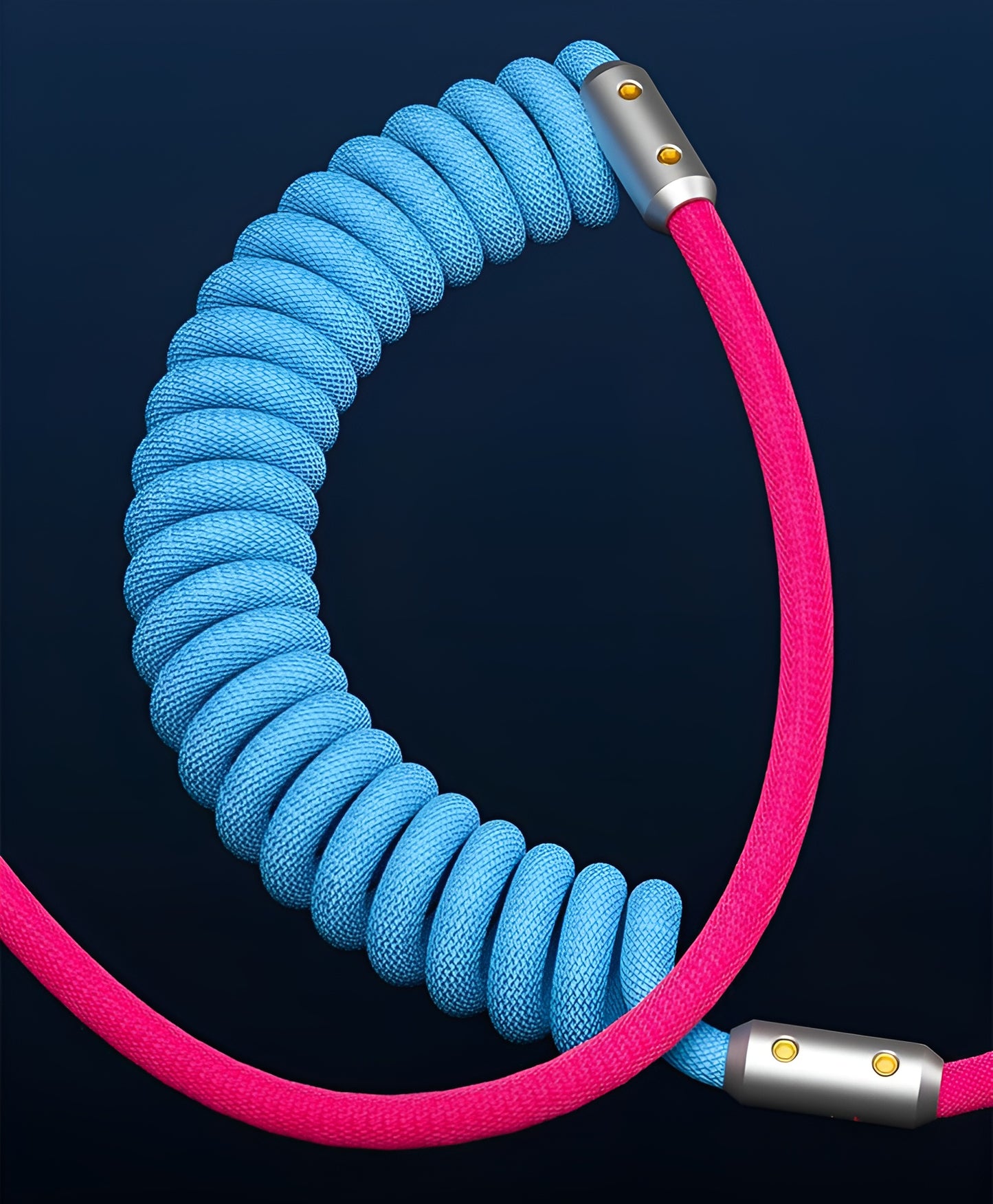 Spiral cable USB-A / USB-C 60W 2m