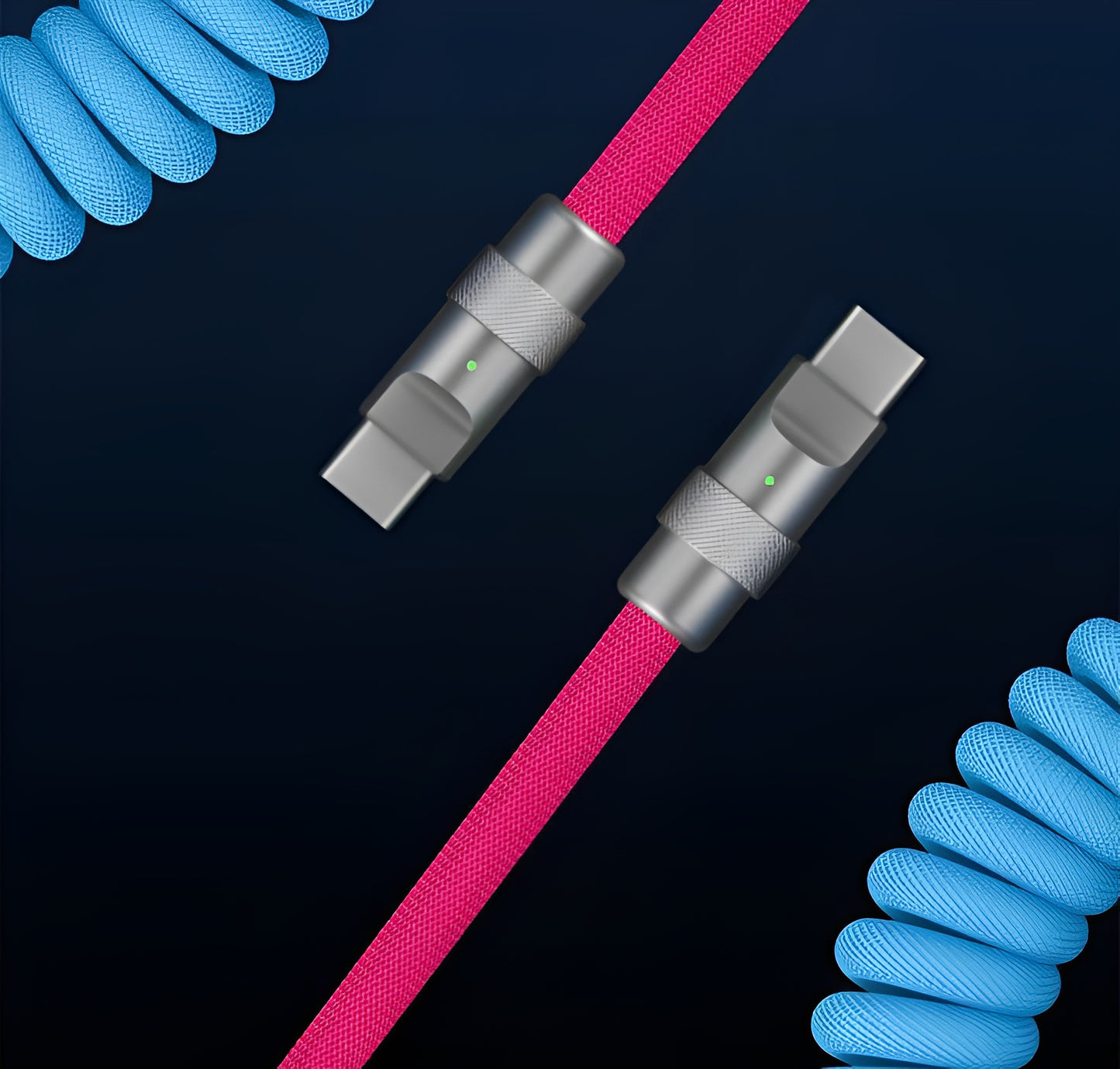 Spiral cable USB-A / USB-C 60W 2m