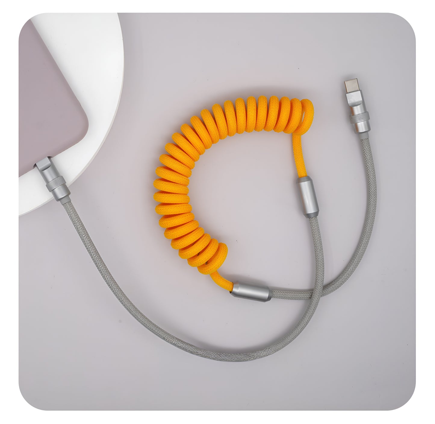 Spiral cable USB-A / USB-C 60W 2m